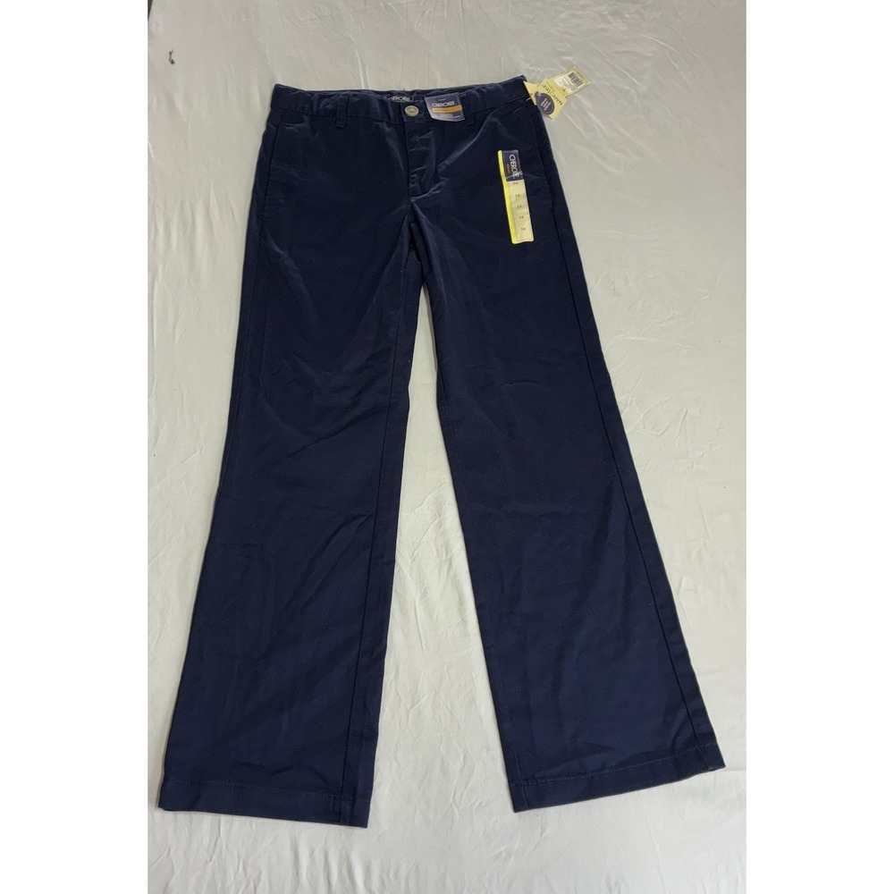NWT Cherokee Ultimates Adjustable Waist Navy Dress Pants Youth Boys Size 14